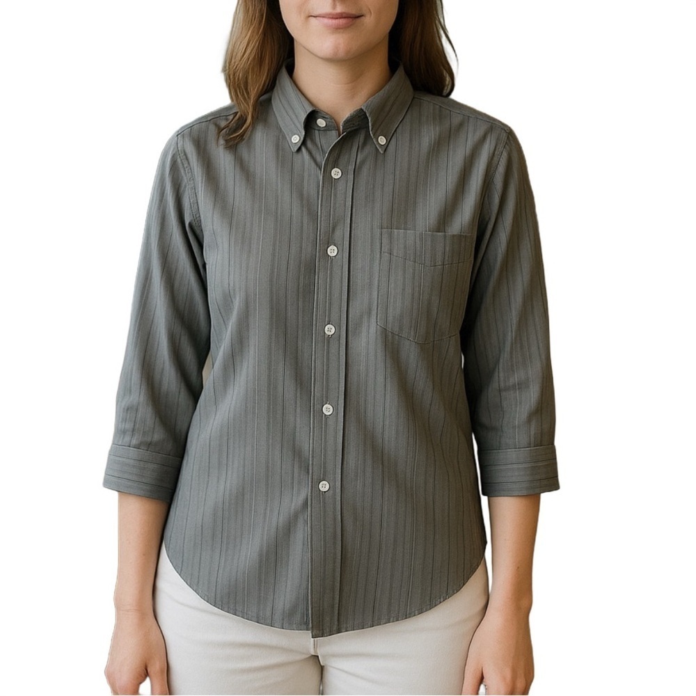 CABIN CREEK Blue Striped Button-Down Shirt